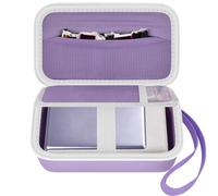 casmilee Funda de transporte para impresora fotográfica Liene Pearl N200 Pro, bolsa de almacenamiento inalámbrica ligera con forro suave y correas elásticas para papel y tinta (morado)