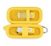 casmilee Funda USB para SanDisk / Samsung / Kingston (solo funda) | Flash Drive Organizador para 2 Unidades, Bolsillo de malla, banda elástica y mosquetón, para estudiantes, oficina, viajes