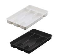 CASNO 2 bandejas de almacenamiento de cubiertos, organizador de vajilla, cuchara, tenedor, caja de separación, contenedor de cajón de cocina para gabinete, organizador de vajilla para mostrador