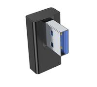 CASNO Adaptador USB macho a hembra de 90 grados adaptador USB3.0 macho a hembra adaptador de codo de datos para portátil conector PC USB 3.0 macho a hembra extensión de 90 grados