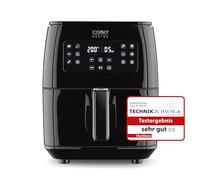 CASO AF 600 XL - Freidora de aire caliente grande con capacidad de cesta de 6 L, 12 programas automáticos, control táctil con sensor, temporizador de 1 a 60 minutos, cesta extraíble (apta para