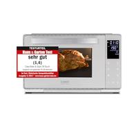 CASO Bake & Style 26 Touch- Design Horno de sobremesa de acero inoxidable con Bandeja recogemigas y piedra para pizza, capacidad de 26 L, Potecia de 1500 W, hasta 230°C y 150 min - 5 modos de calor