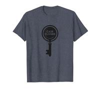 Caso Cerrado Clave Detective Mystery Graphic, Camiseta, Hombre, Azul Jaspeado, XXL