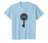 Caso Cerrado Clave Detective Mystery Graphic, Camiseta, Niños, Azul Bebé, 2 años