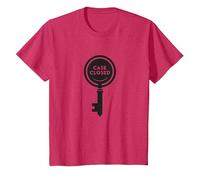 Caso Cerrado Clave Detective Mystery Graphic, Camiseta, Niños, Rojo Jaspeado, 3 años