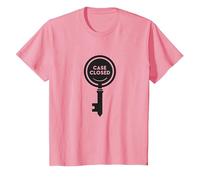 Caso Cerrado Clave Detective Mystery Graphic, Camiseta, Niños, Rosado, 10 años