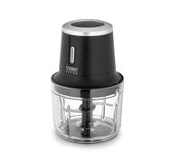 CASO Chop & Go - Picadora inalámbrica con 4 cuchillas de acero inoxidable, flexible y lista para usar en cualquier lugar, hasta 60 minutos de autonomía, 2300 rpm, accesorio versátil, color negro