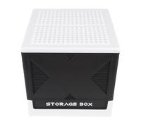 Caso de Almacenamiento de Bloques de Construcción, Organizador de Bloques de Construcción Multifuncional Apilable 37L con Placa Base de para Juguetes (Black)