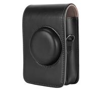 Caso de Cámara de Cuero PU Impermeable Vintage con Correa Desmontable para Mini para Mini, Caja Protectora Resistente a los Rasguños para Entusiastas de la Fotografía, de Navidad, Negro