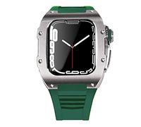 Caso de correa de acero de acero inoxidable más última para la banda 7 45 mm Case de aleación de titanio para iWatch 7 6 5 4 SE 44 mm DIY MOD Kit set