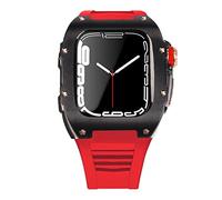 Caso de correa de acero de acero inoxidable más última para la banda 7 45 mm Case de aleación de titanio para iWatch 7 6 5 4 SE 44 mm DIY MOD Kit set