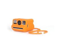 Caso de cubierta de silicona cámara para Polaroid Go Gen2 / Gen 1 con cordón, linda cubierta protectora de color sólido, a prueba de polvo, a prueba de golpes, resistente a la caída (Naranja)