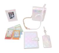 Caso de Fuji Mini 12/Fuji Mini 12 Cámara Instantánea, Case de Protección de Cuero PU con Fotos de Bolsillo para Almacenar, con Correa para el Hombro y Pegatina de la Cámara (WHITE)