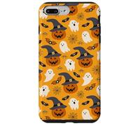 Caso de Halloween Calabazas Sombrero de Bruja Fantasmas Murciélagos Arañas Web Carcasa para iPhone 7 Plus/8 Plus