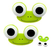 Caso de lente de contacto de 2 PCS 3x2x1 Forma de la rana de dibujos animados Lente de contacto Caso de viaje con adorables ojos grandes, práctica y linda caja de lente de contacto para el hogar y lo