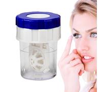 Caso de limpieza de lentes de contacto: lavadora giratoria manual para el cuidado diario | Container de limpiador compacto Hogar, viajes, dormitorio, higiene de gafas y organización ocular