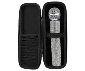 Caso de micrófono para 1 caja de micrófono inalámbrico EVA protectora con cremallera y bolsillo de malla portátil para cantar, karaoke, |.Bolsa