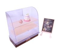 Caso de panadería en miniatura, exhibición de panadería de la casa de muñecas - Gabinete de modelo de taller de pan,Decoración de cocina de estanterías de juegos de fantasía realista para sala de esta