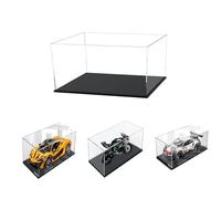 Caso de Pantalla de Acrílico Transparente Grueso de 3MM, Base Gruesa, a Prueba de Polvo, para Objetos de Colección, Lego 31147 76920 75377 10713(Negro, 30x20x15/12x8x6in)