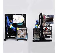 Caso de PC de Aire Abierto, Banco de Prueba de PC ATX M-ATX/ITX CHASIS OPER Vertical Vertical Vertical Marco Abierto Case de Overclocking Overclocking Test Platform Chassis (Black)