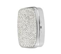 Caso de píldoras chispeante con 2 compartimentos Crystal Diamonds Píldoras Caso Pequeño Médico Para Viajes Y Monedero