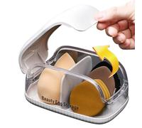 Caso de soporte de esponja de maquillaje - Organizador de licuadora de belleza portátil, caja de almacenamiento multifuncional | Huevo de organización conveniente para esponjas, almacenamiento de herr