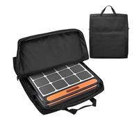 Caso de transporte de panel solar, caja del panel solar - Almacenamiento de panel solar de doble | Organizador acolchado impermeable con bolsillos múltiples y correa para el hombro para al aire libre