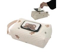 Caso de viaje de toallitas para bebés, dispensador de toallitas | Contenedor portátil de toallitas para bebés | Lindo organizador de almacenamiento reutilizable para bolsas de pañales, baño, cochecito