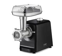 CASO FW 2500 Negro, picadora de carne con una potencia de 2500 vatios, nota de prueba: Muy bueno, hoja de titanio, función de retorno, accesorios incluidos. Hamburguesa de la