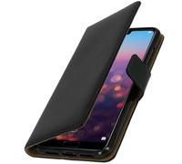Avizar Funda de Cuero Negro con Función Soporte para Huawei P20 Pro