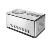 Caso Ice Creamer-2 in 1 Design Eismaschine und Joghurtmaschine mit Kompressortechnik, Produziert bis zu 2 Liter Eiscr Máquina de Hielo, 180 W, Acero Inoxidable Plástico, Plata