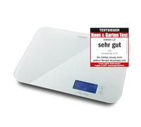 CASO LX 20 - Báscula de cocina de diseño, ganador de la prueba para casa y jardín, escala de pesaje de hasta 20 kg, superficie de pesaje de cristal de alta calidad, sensor de pesaje preciso en pasos