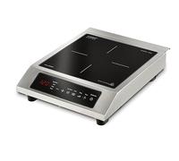 CASO ProChef 3500 - Placa de inducción portátil, 3500 W, con control de temperatura de 60 a 240 °C, temporizador y función de mantenimiento en caliente, apta para ollas de 12 a 28 cm, acero inoxidable