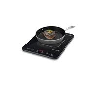 CASO ProSlim 2000 - Placa de Inducción portátil con 10 niveles, Control Táctil, Cocina para camper, viajes y campings, Detector de Sartenes,Control Seguridad niños, 39x29x3 cm, 2,3kg - negra
