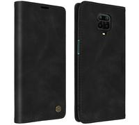 Caso Redmi Note 9S/9 Profesional / 9 Max Vendimia Tarjetero Soporte CaseMe Negro