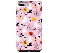 Caso Rosa de Halloween Fantasma Calabaza araña telaraña murciélago Bruja Sombrero Carcasa para iPhone 7 Plus/8 Plus