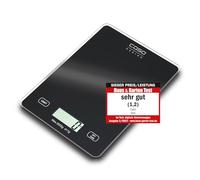 CASO Báscula de cocina delgada, gran superficie de cristal, control táctil, práctica función de tara, sensor de peso preciso de hasta 5 kg, división exacta de 1 g