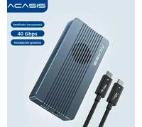 Caso SSD Acasis 40Gbps USB 4 con ventilador de enfriamiento compatible con TB3/4 USB 3.2 Gen 2 JHL7440 para Macbook para la creación de contenido para Samsung 980/990 Pro/WD SN 850X Fan version