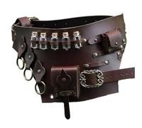 Caso Steampunk con Hebilla de cinturón Medieval Negro en, cinturón Medieval en Estilo Vikingo Ajustable, cinturón Vintage para Piratas y aventureros, Accesorios para Disfraces Medievales | CO de