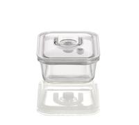 CASO VacuBoxx EL - Cuadrado, 1000 ml, recipiente al vacío extremadamente estable, de vidrio de borosilicato, sin BPA, resistente al calor, apto para lavavajillas, congelador, insípido, ajuste de fecha exacta
