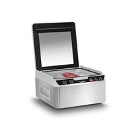 Caso VacuChef 40 Envasadora al vacío de acero inoxidable, 3 litros, cámara de vacío de 70 litros por minuto, doble costura de sellado, tiempo de vacío y sellado ajustable, 1417