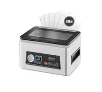 CASO VacuChef 50 - Envasadora al vacío profesional de cámara compacta con indicador - Potente capacidad de vacío de 70 L/min - sellado doble - Cámara con capacidad de 4 litros - acero inoxidable