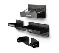 CASOMAN Estante magnético para Caja de Herramientas, Bandeja, Soporte para Toallas de Papel, Juego de 4 Piezas, Negro, Variedad de usos, Duradero, imanes en Cualquier Superficie de Metal