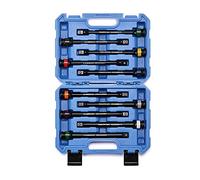 CASOMAN Juego de 10 barras de extensión de par de 20 cm de largo, codificadas por colores, de 65 a 150 pies (90 a 200 Nm), juego de herramientas de extensión de par