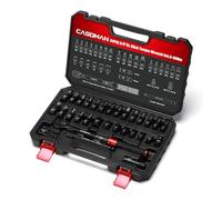 CASOMAN Juego de 31 llaves dinamométricas de 3/8 pulgadas, 5-60 Nm ± 3% de precisión, llaves dinamométricas de clic con barra de extensión, adaptadores, puntas y enchufes, para bicicleta, motocicleta
