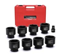 CASOMAN Juego de 8 enchufes de impacto estándar de 3/4 pulgadas, CR-MO, SAE