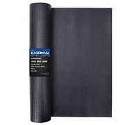 CASOMAN Revestimiento Profesional para Caja de Herramientas y cajón, Alfombrilla Antideslizante Negra para Caja de Herramientas, Forros Gruesos Ajustables para estantes de gabinete, 16 Pulgadas