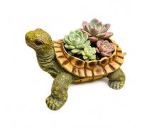 CASOME Adorno De Maceta Suculenta con Forma De Tortuga, Decoración De Maceta con Diseño De Animal para Plantas De Interior, Jardines De Hadas, Patios, Jardines Y Mesas(B)