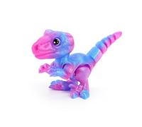 CASOME Figura De Dinosaurio Articulada Impresa En 3D, Modelo De Exhibición Y Decoración De Escritorio Tipo Raptor con Postura Ajustable, Criatura Coleccionable con Articulaciones Móviles(H,L)