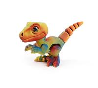 CASOME Figura De Dinosaurio Articulada Impresa En 3D, Modelo De Exhibición Y Decoración De Escritorio Tipo Raptor con Postura Ajustable, Criatura Coleccionable con Articulaciones Móviles(E,L)